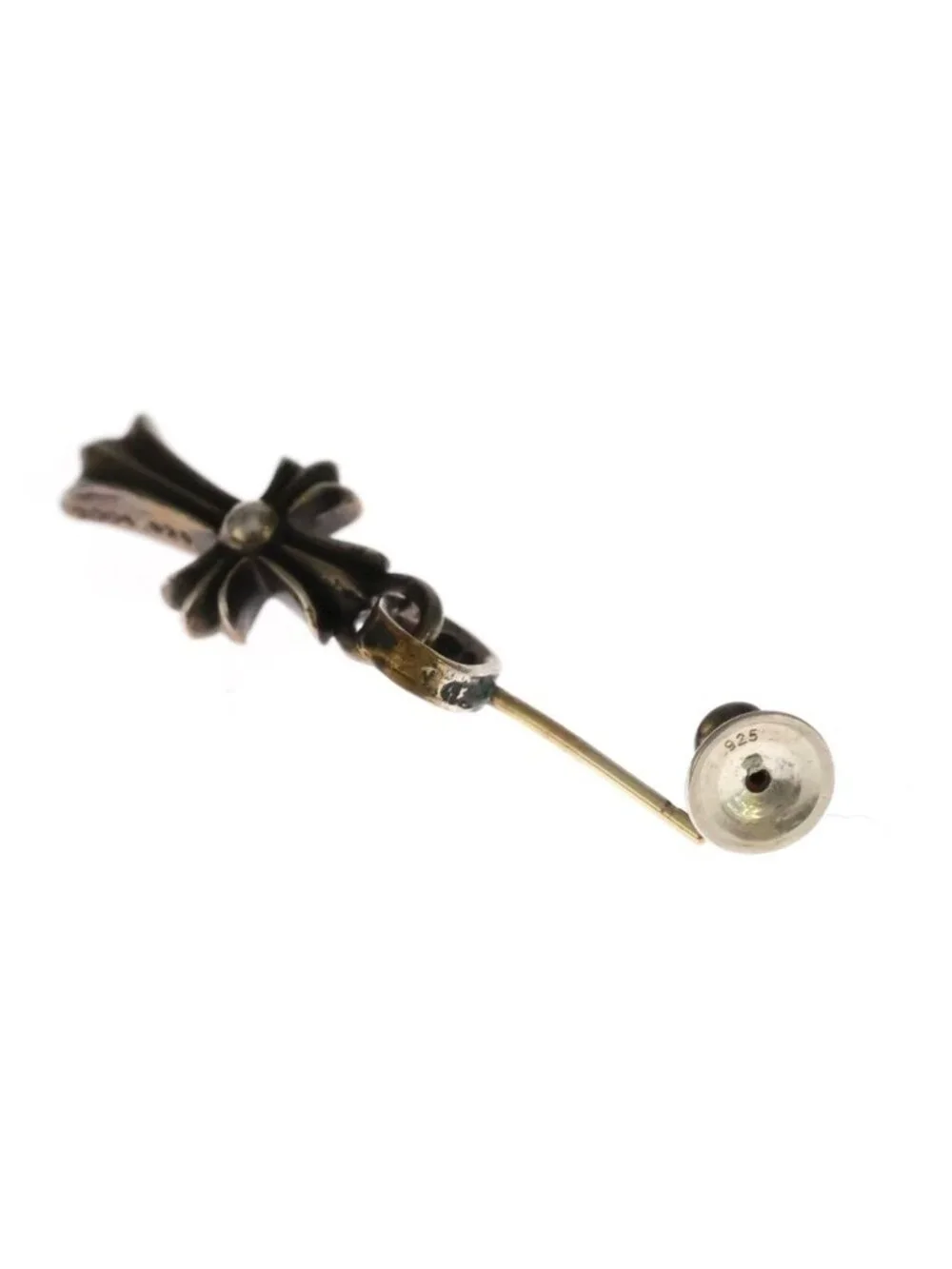 Chrome Hearts Bby Pprchn Baby Fat Cloth Drop Earrings Silver
